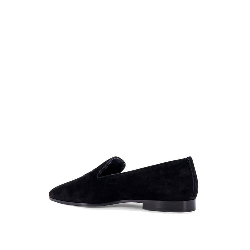 Black Calfskin Slip-On LoafersDescription: – Composition: 100% calf leather – Inner: Leather – Insole: Leather – Sole: Leather – Round toe – Branded insole – Slip-on design – Top embroidered logo detail – Made in Italy – Gender: MEN –Black Calfskin Slip-O