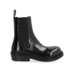 Black Calfskin Chelsea BootsDescription: – Composition: 100% calf leather – Inner: 100% Leather – Insole: 100% Leather – Sole: 100% Rubber – pull tab at the rear – Round toe – Elasticated side inserts – Made in Italy – Gender: WOMEN –Black Calfskin Chelse