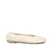 White Lamb Leather Ballet FlatsDescription: – Composition: 100% Lamb Leather – Inner: Leather – Insole: Leather – Sole: Rubber – Round toe – Branded insole – Quilted leather – Elastic edges – Equestrian Knight Design on the sole – Made in Italy – Gender: