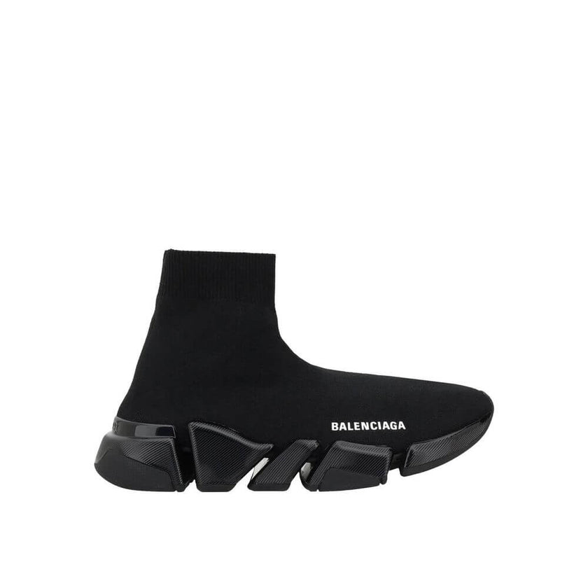 Black Fabric Athletic SneakersDescription: – Composition: 100% Fabric – Inner: Fabric – Insole: Fabric – Sole: Rubber – Round toe – Side logo detail – Slip-on design – Sock design – Back logo embossed – Made in Italy – Gender: WOMEN –Black Fabric Athletic
