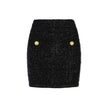 Black Cotton Mini SkirtDescription: – Composition: 25% Cotton 36% Polyamide 7% Polyester 32% Viscose – Back zip closure – Dry clean – Two gold-tone button detail – Gender: WOMEN – Size & Fit: THE MODEL IS 180 CM TALL AND WEARS A SIZE 38 FR. REGULAR FIT.Bl