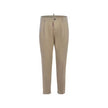 Beige Cotton Chino PantsDescription: – Composition: 100% Cotton – Front button closure – Two side pockets – Belt loops – Machine wash – Two back pockets – Front logo detail – Zip legs detail – Made in Romania – Gender: MEN –Beige Cotton Chino Pants${tagsD