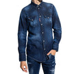 Blue Denim ShirtDescription: – Composition: 98% Cotton 2% Elastane – Long sleeves – Shirt collar – Press button closure – Made in Italy – Gender: MEN –Blue Denim Shirt${tagsDsquared²Aulae Blue Denim Shirt Dsquared²Aulae Blue Denim Shirt Description: – Com