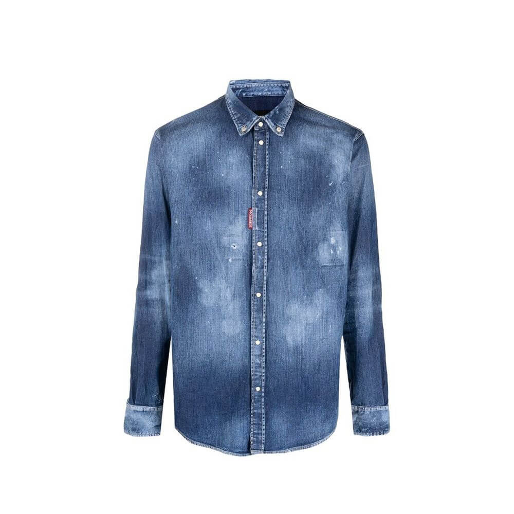 Blue Denim ShirtDescription: – Composition: 98% Cotton 2% Elastane – Long sleeves – Shirt collar – Press button closure – Made in Italy – Gender: MEN –Blue Denim Shirt${tagsDsquared²Aulae Blue Denim Shirt Dsquared²Aulae Blue Denim Shirt Description: – Com