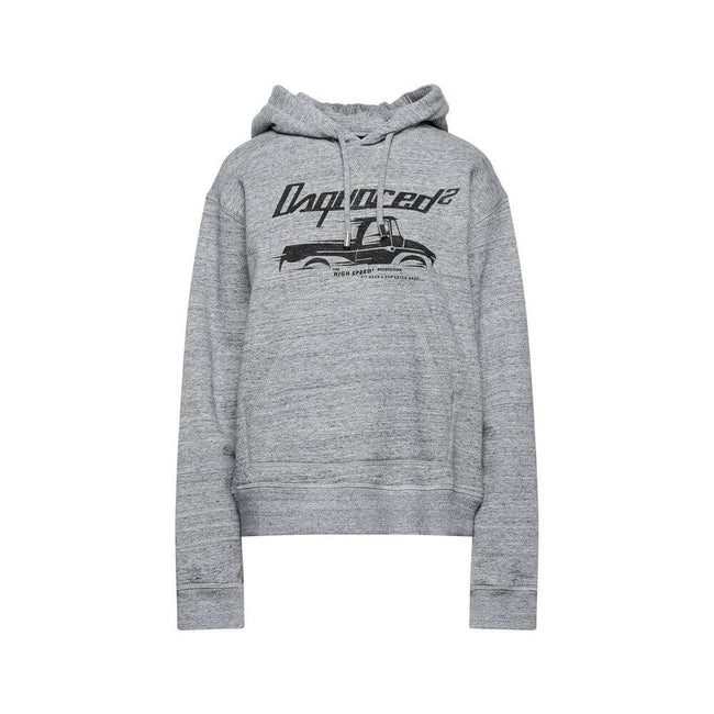 Gray Cotton SweatshirtDescription: – Composition: 100% Cotton – Long sleeves – Drawstring hood – Kangaroo pocket – Truck motif on the front – Gender: WOMEN –Gray Cotton Sweatshirt${tagsDsquared²Aulae Gray Cotton Sweatshirt Dsquared²Aulae Gray Cotton Sweat