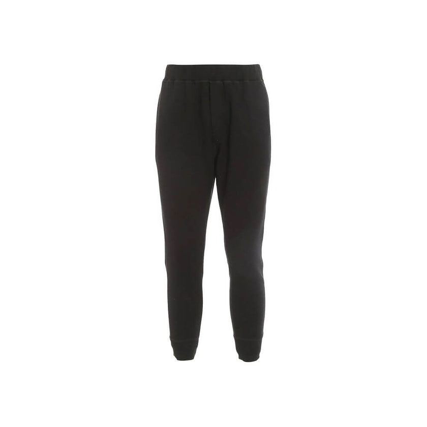 Black Cotton Joggers (Workout Pants)Description: – Composition: 100% Cotton – Elasticated waist – Two side pockets – Back contrast logo detail – Machine wash – Ribbed cuffs – Made in Italy – Gender: MEN –Black Cotton Joggers (Workout Pants)${tagsDsquared²