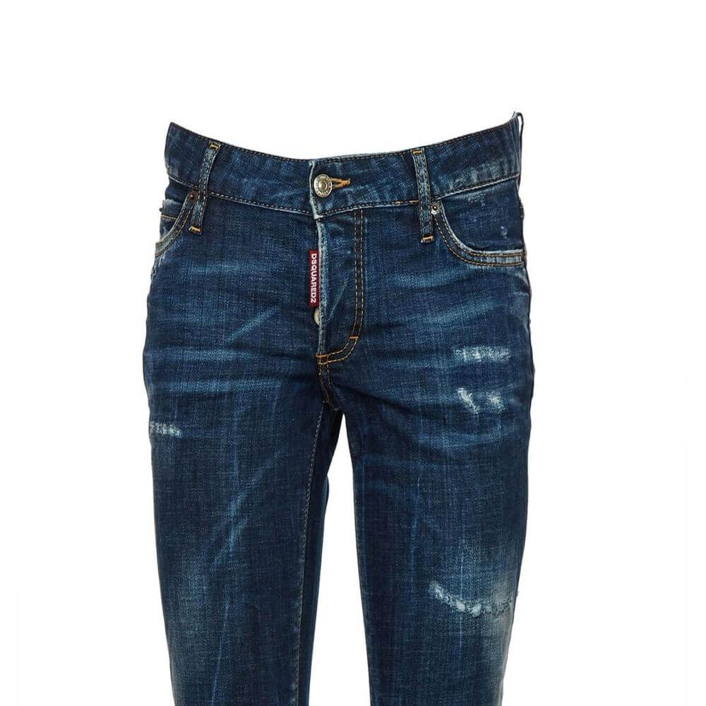 Blue Cotton Skinny JeansDescription: – Composition: 92% Cotton 8% Elastane – Front button closure – Belt loops – Five pockets – Machine wash – Gender: WOMEN –Blue Cotton Skinny Jeans${tagsDsquared²Aulae Blue Cotton Skinny Jeans Dsquared²Aulae Blue Cotton