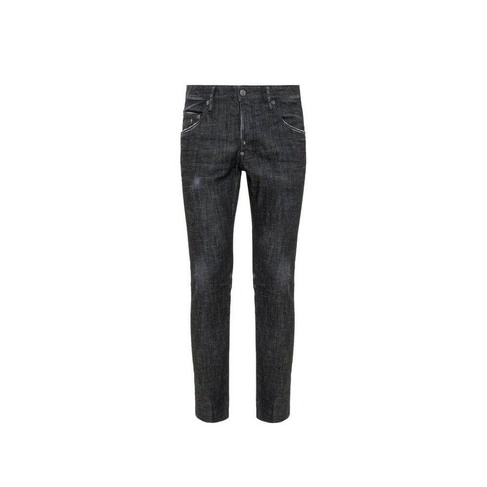 Black Cotton Jeans DenimDescription: – Composition: 98% Cotton 2% Elastane – Front button closure – Belt loops – Five pockets – Machine wash – Made in Romania – Gender: WOMEN –Black Cotton Jeans Denim${tagsDsquared²Aulae Black Cotton Jeans Denim Dsquared²