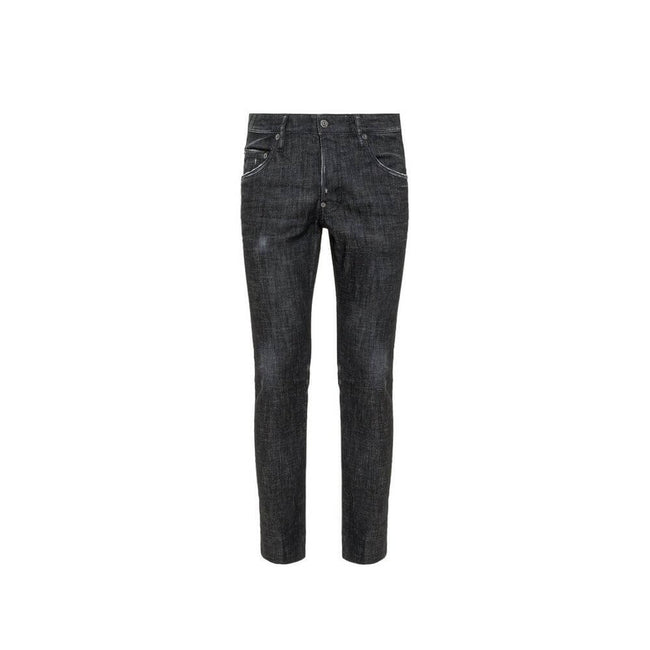 Black Cotton Jeans DenimDescription: – Composition: 98% Cotton 2% Elastane – Front button closure – Belt loops – Five pockets – Machine wash – Made in Romania – Gender: WOMEN –Black Cotton Jeans Denim${tagsDsquared²Aulae Black Cotton Jeans Denim Dsquared²