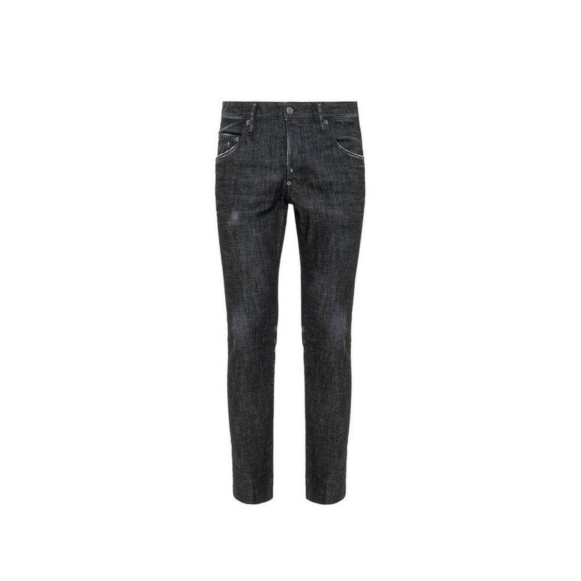 Black Cotton Jeans DenimDescription: – Composition: 98% Cotton 2% Elastane – Front button closure – Belt loops – Five pockets – Machine wash – Made in Romania – Gender: WOMEN –Black Cotton Jeans Denim${tagsDsquared²Aulae Black Cotton Jeans Denim Dsquared²