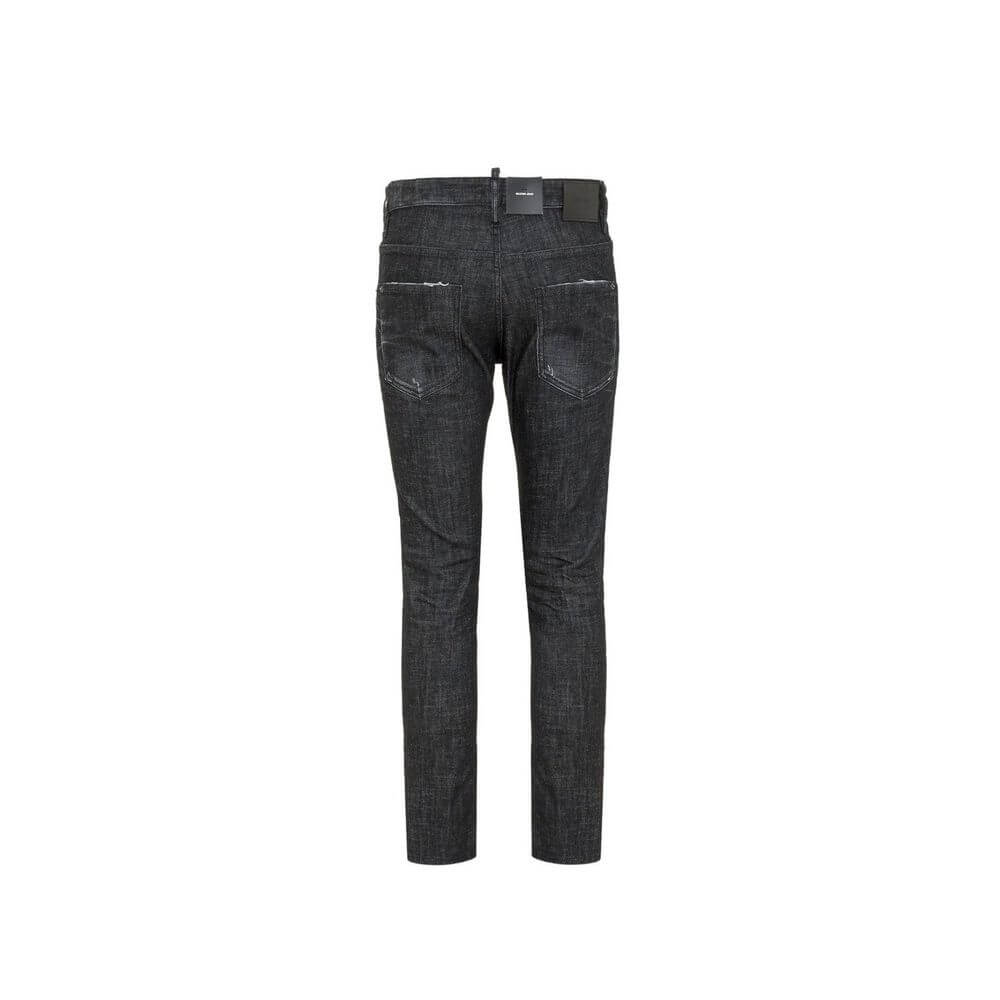 Black Cotton Jeans DenimDescription: – Composition: 98% Cotton 2% Elastane – Front button closure – Belt loops – Five pockets – Machine wash – Made in Romania – Gender: WOMEN –Black Cotton Jeans Denim${tagsDsquared²Aulae Black Cotton Jeans Denim Dsquared²
