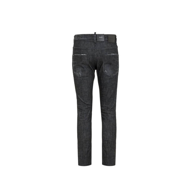 Black Cotton Jeans DenimDescription: – Composition: 98% Cotton 2% Elastane – Front button closure – Belt loops – Five pockets – Machine wash – Made in Romania – Gender: WOMEN –Black Cotton Jeans Denim${tagsDsquared²Aulae Black Cotton Jeans Denim Dsquared²