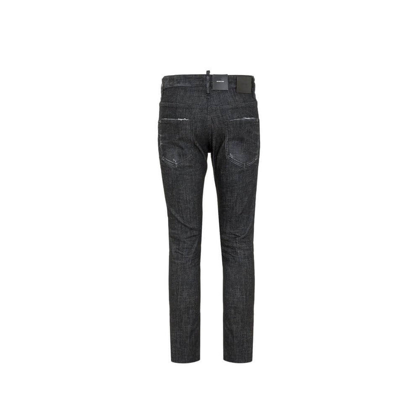 Black Cotton Jeans DenimDescription: – Composition: 98% Cotton 2% Elastane – Front button closure – Belt loops – Five pockets – Machine wash – Made in Romania – Gender: WOMEN –Black Cotton Jeans Denim${tagsDsquared²Aulae Black Cotton Jeans Denim Dsquared²