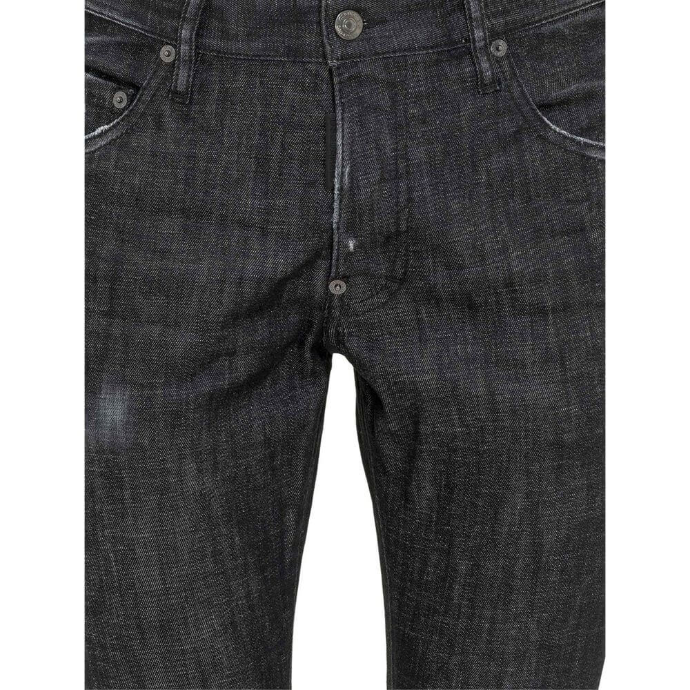 Black Cotton Jeans DenimDescription: – Composition: 98% Cotton 2% Elastane – Front button closure – Belt loops – Five pockets – Machine wash – Made in Romania – Gender: WOMEN –Black Cotton Jeans Denim${tagsDsquared²Aulae Black Cotton Jeans Denim Dsquared²