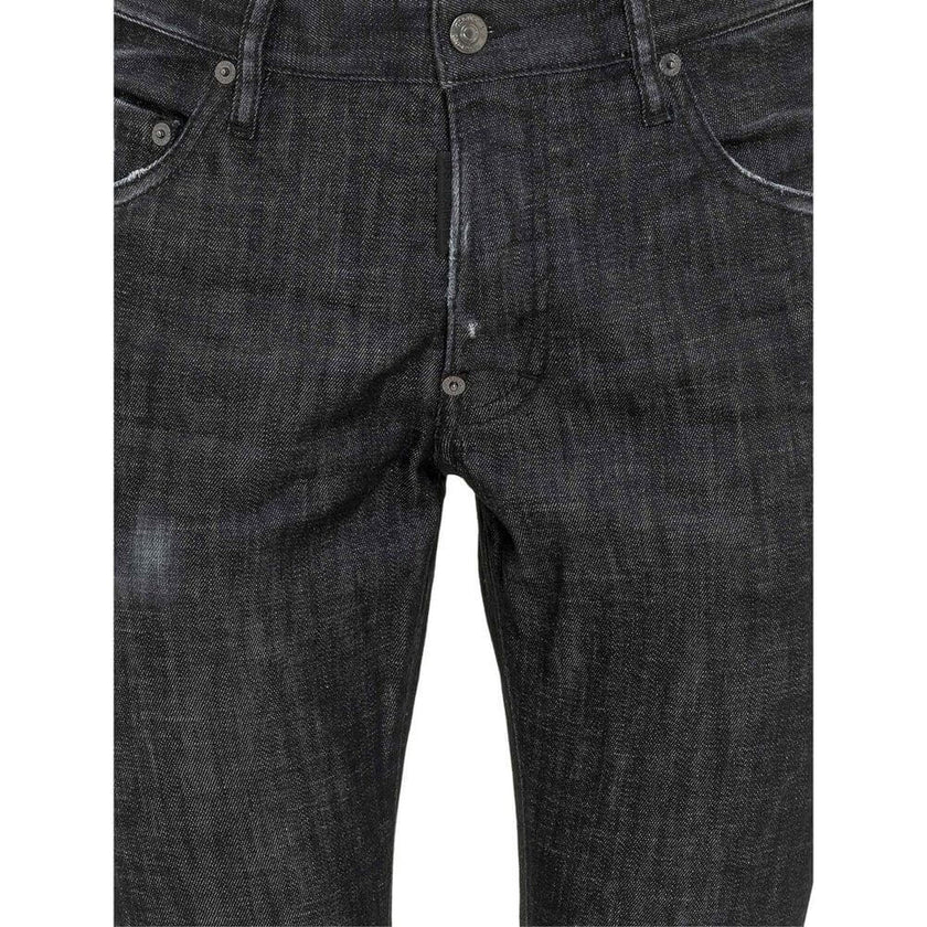 Black Cotton Jeans DenimDescription: – Composition: 98% Cotton 2% Elastane – Front button closure – Belt loops – Five pockets – Machine wash – Made in Romania – Gender: WOMEN –Black Cotton Jeans Denim${tagsDsquared²Aulae Black Cotton Jeans Denim Dsquared²