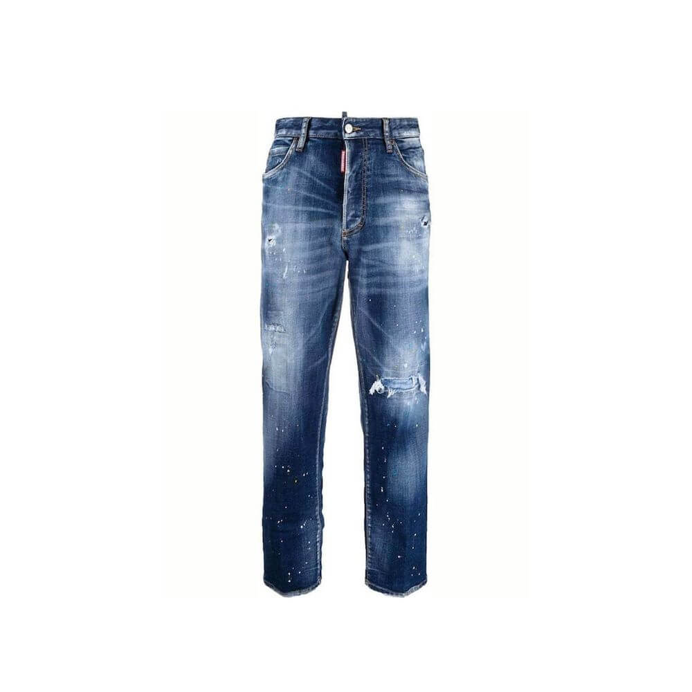 Blue Cotton Boyfriend JeansDescription: – Composition: 98% Cotton 2% Elastane – Front button closure – Belt loops – Five pockets – Machine wash – Destroyed effect – Back leather logo patch – Gender: WOMEN –Blue Cotton Boyfriend Jeans${tagsDsquared²Aulae B