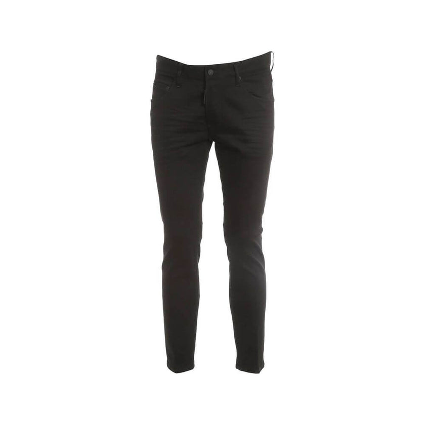 Black Cotton Skinny JeansDescription: – Composition: 98% Cotton 2% Elastane – Front button closure – Belt loops – Five pockets – Machine wash – Front and back logo detail – Made in Italy – Gender: MEN –Black Cotton Skinny Jeans${tagsDsquared²Aulae Black C