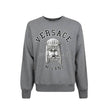 Gray Cotton SweatshirtDescription: – Composition: 100% Cotton – Long sleeves – Ribbed trims – Crew neck – Front logo detail – Front graphic print details – Made in Italy – Gender: MEN –Gray Cotton Sweatshirt${tagsVersaceAulae Gray Cotton Sweatshirt Versac
