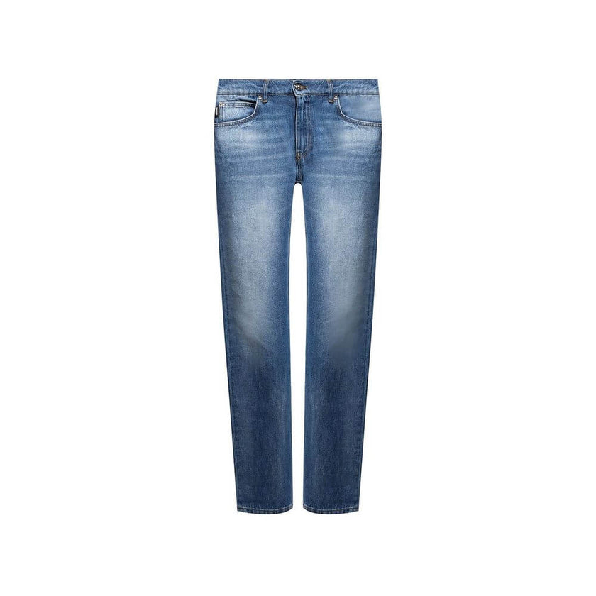 Blue Cotton Straight-Leg JeansDescription: – Composition: 100% cotton – belt loops – button and zip closure – five pockets – back logo detail – machine wash – made in Italy –Blue Cotton Straight-Leg Jeans${tagsVersaceAulae Blue Cotton Straight-Leg Jeans V