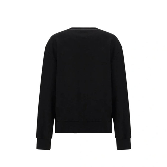 Black Cotton SweatshirtDescription: – Composition: 100% cotton – Ribbed trims – Round neck – Decorative studs – Contrast logo detail – Machine wash (delicate) – Made in Italy –Black Cotton Sweatshirt${tagsVersaceAulae Black Cotton Sweatshirt VersaceAulae
