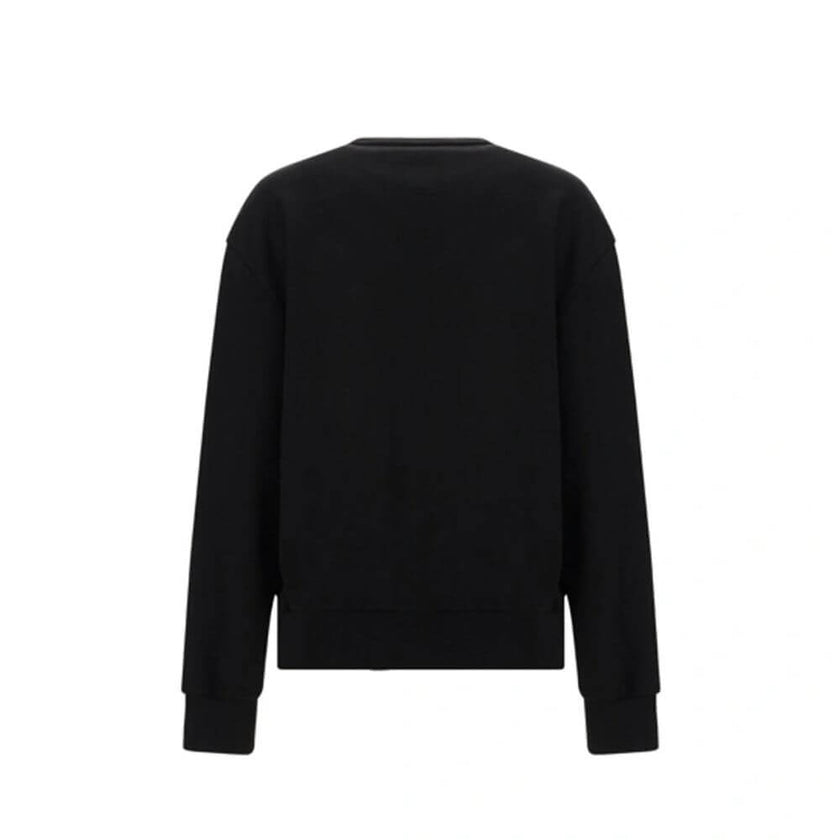Black Cotton SweatshirtDescription: – Composition: 100% cotton – Ribbed trims – Round neck – Decorative studs – Contrast logo detail – Machine wash (delicate) – Made in Italy –Black Cotton Sweatshirt${tagsVersaceAulae Black Cotton Sweatshirt VersaceAulae
