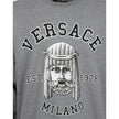 Gray Cotton SweatshirtDescription: – Composition: 100% Cotton – Long sleeves – Ribbed trims – Crew neck – Front logo detail – Front graphic print details – Made in Italy – Gender: MEN –Gray Cotton Sweatshirt${tagsVersaceAulae Gray Cotton Sweatshirt Versac