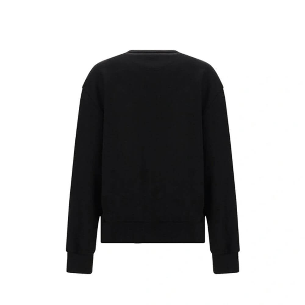 Black Cotton SweatshirtDescription: – Composition: 100% cotton – Ribbed trims – Round neck – Decorative studs – Contrast logo detail – Machine wash (delicate) – Made in Italy –Black Cotton Sweatshirt${tagsVersaceAulae Black Cotton Sweatshirt VersaceAulae