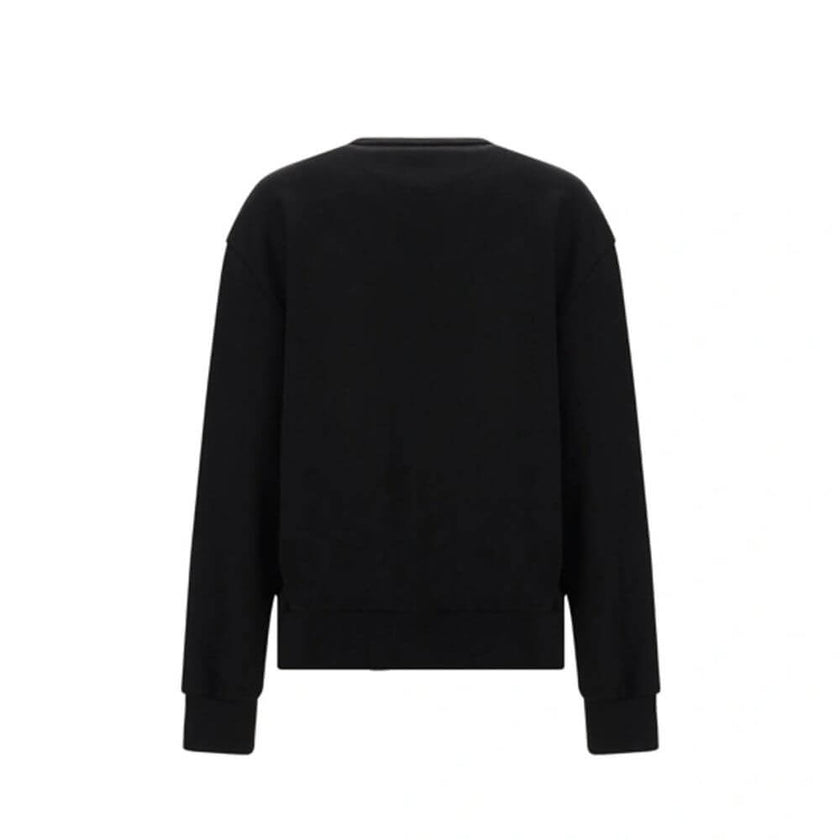 Black Cotton SweatshirtDescription: – Composition: 100% cotton – Ribbed trims – Round neck – Decorative studs – Contrast logo detail – Machine wash (delicate) – Made in Italy –Black Cotton Sweatshirt${tagsVersaceAulae Black Cotton Sweatshirt VersaceAulae