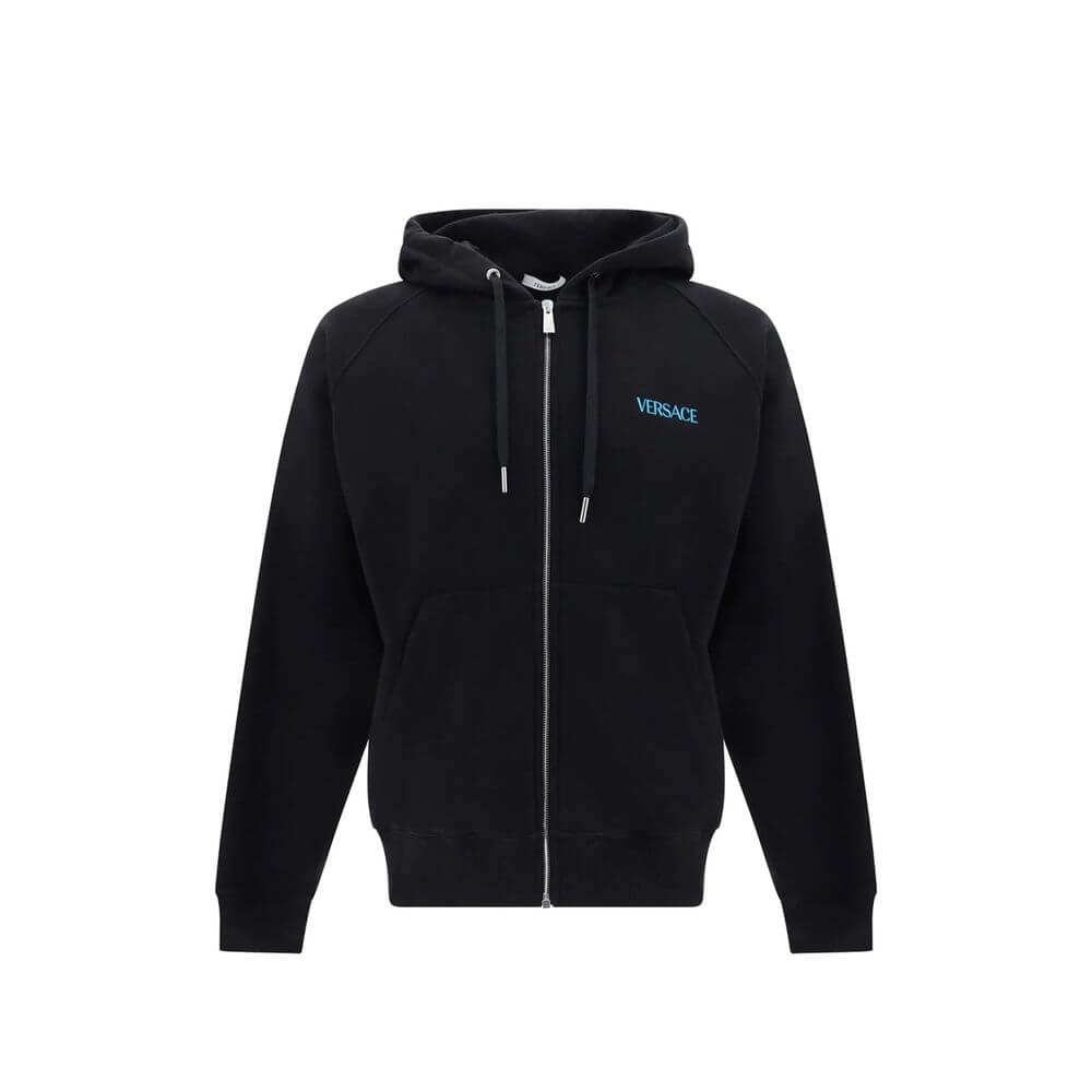 Black Cotton SweatshirtDescription: – Composition: 100% Cotton – Long sleeves – Two side pockets – Ribbed trims – Machine wash – Regular fit – Front zip closure – Front emboridered logo detail – Back multicolor maxi embroidery detail – Made in Italy – Gen