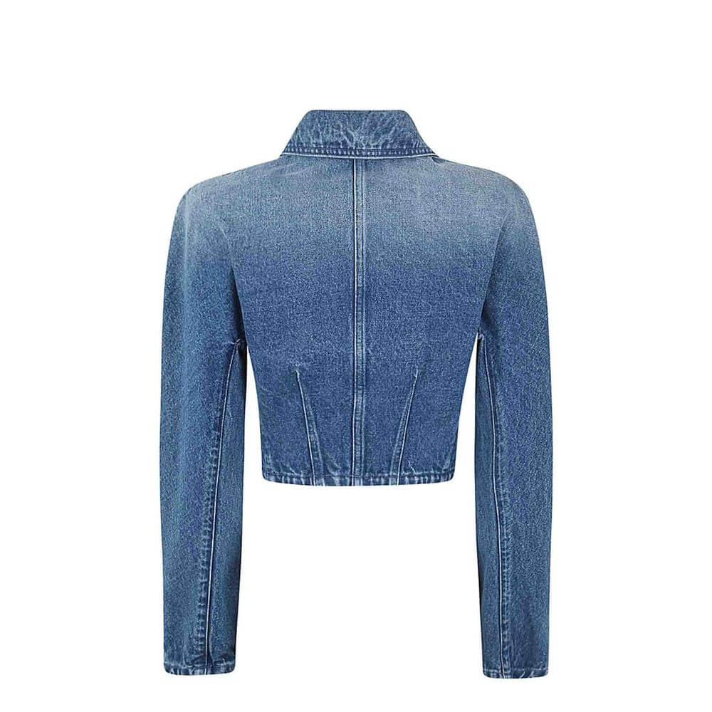 Blue Cotton Denim JacketDescription: – Composition: 100% Cotton – Long sleeves – Front button closure – Machine wash – Cropped fit – Made in Italy – Gender: WOMEN –Blue Cotton Denim Jacket${tagsVersaceBlue Cotton Denim JacketDescription: – Composition: 10