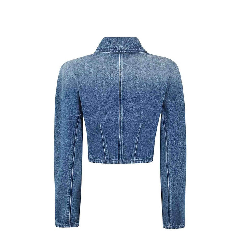Blue Cotton Denim JacketDescription: – Composition: 100% Cotton – Long sleeves – Front button closure – Machine wash – Cropped fit – Made in Italy – Gender: WOMEN –Blue Cotton Denim Jacket${tagsVersaceBlue Cotton Denim JacketDescription: – Composition: 10