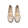 White Calfskin Slip-On LoafersDescription: – Composition: 100% calf leather – Inner: Leather – Insole: Leather – Sole: Leather – Round toe – Patent effect – Gold-tone logo hardware – Slip-on design – Made in Italy – Gender: WOMEN –White Calfskin Slip-On L