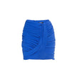 Blue Elastane Mini SkirtDescription: – Composition: 8% Elastane 17% Polyamide 75% Viscose – Back zip closure – Gender: WOMEN –Blue Elastane Mini Skirt${tagsBalmainBlue Elastane Mini SkirtDescription: – Composition: 8% Elastane 17% Polyamide 75% Viscose –