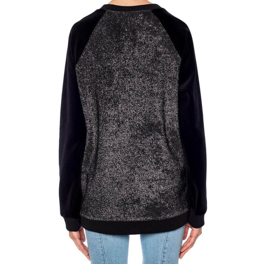 Black Elastane SweatshirtDescription: – Composition: 19% Elastane 20% Lurex 17% Polyamide 44% Viscose – Long sleeves – Ribbed trims – Made in France – Gender: WOMEN –Black Elastane Sweatshirt${tagsBalmainBlack Elastane SweatshirtDescription: – Composition