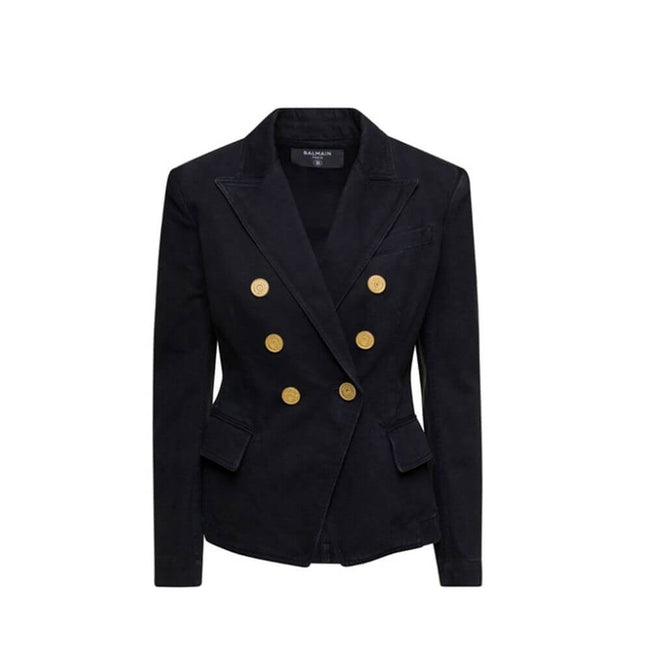 Black Cotton BlazerDescription: – Composition: 100% cotton – Fully lined – Front button closure – Gold-tone button detail – Machine wash (delicate) – Made in Italy –Black Cotton Blazer${tagsBalmainBlack Cotton BlazerDescription: – Composition: 100% cotton