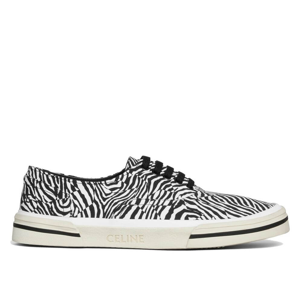 Black Canvas Low Top SneakersDescription: – Composition: 100% Canvas – Inner: Cotton – Insole: Cotton – Sole: 100% Rubber – Round toe – Lace-up – Embossed logo detail – Zebra print – Made in Spain – Gender: MEN –Black Canvas Low Top Sneakers${tagsCelineBl