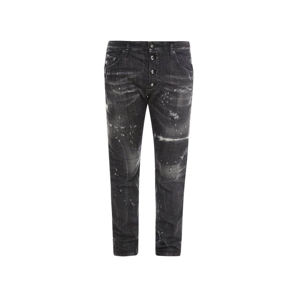 Black Cotton Jeans DenimDescription: – Composition: 98% Cotton 2% Elastane – Front button closure – Belt loops – Five pockets – Machine wash – Destroyed effect – Gender: WOMEN –Black Cotton Jeans Denim${tagsDsquared²Black Cotton Jeans DenimDescription: –