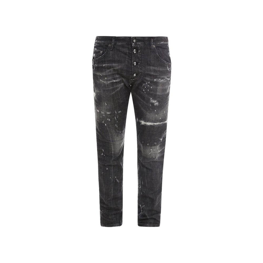 Black Cotton Jeans DenimDescription: – Composition: 98% Cotton 2% Elastane – Front button closure – Belt loops – Five pockets – Machine wash – Destroyed effect – Gender: WOMEN –Black Cotton Jeans Denim${tagsDsquared²Black Cotton Jeans DenimDescription: –