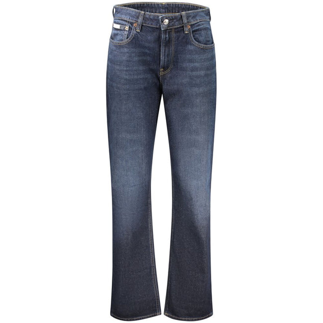 Blue Cotton Jeans Denim5-POCKET OXBOW JEANS, HIGH-RISE STRAIGHT, WIDE LEG, BUTTON AND ZIP, LOGOBlue Cotton Jeans Denim${tagsCalvin KleinBlue Cotton Jeans Denim5-POCKET OXBOW JEANS, HIGH-RISE STRAIGHT, WIDE LEG, BUTTON AND ZIP, LOGO5-POCKET OXBOW JEANS, HI