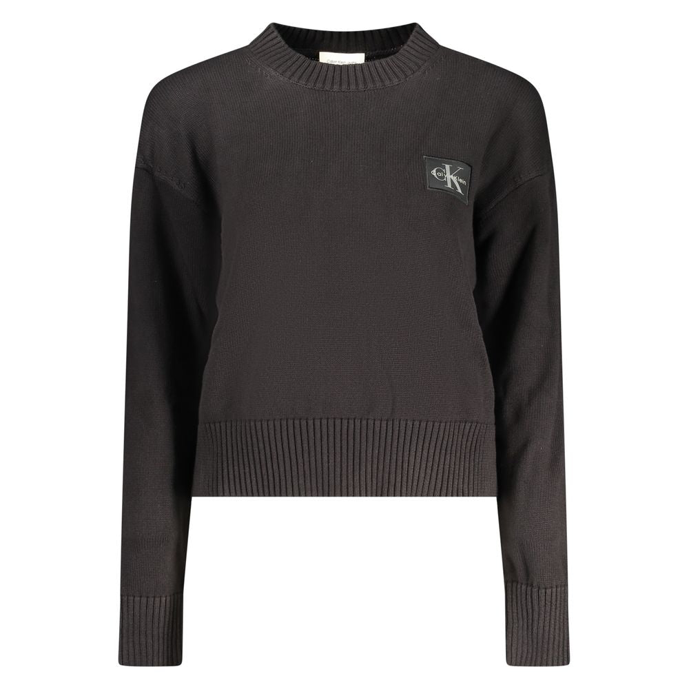 Black Cotton SweaterLONG-SLEEVED, CREW NECK, LOGO APPLIQUEBlack Cotton Sweater${tagsCalvin KleinBlack Cotton SweaterLONG-SLEEVED, CREW NECK, LOGO APPLIQUELONG-SLEEVED, CREW NECK, LOGO APPLIQUE110296138070,11273,Black,Calvin Klein,Clothing,L,M,New with tag