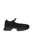 Black Fibres MulesDescription: The product with MPN 1F111OYZU050F0002 and code F84311 net in black is a sneakers designed by Prada. It has features like front logo, back logo. Additional Info: Style: Casual Closing type: Strap Closure Shoe sole: Rubber He