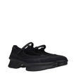 Black Fibres MulesDescription: The product with MPN 1F111OYZU050F0002 and code F84311 net in black is a sneakers designed by Prada. It has features like front logo, back logo. Additional Info: Style: Casual Closing type: Strap Closure Shoe sole: Rubber He