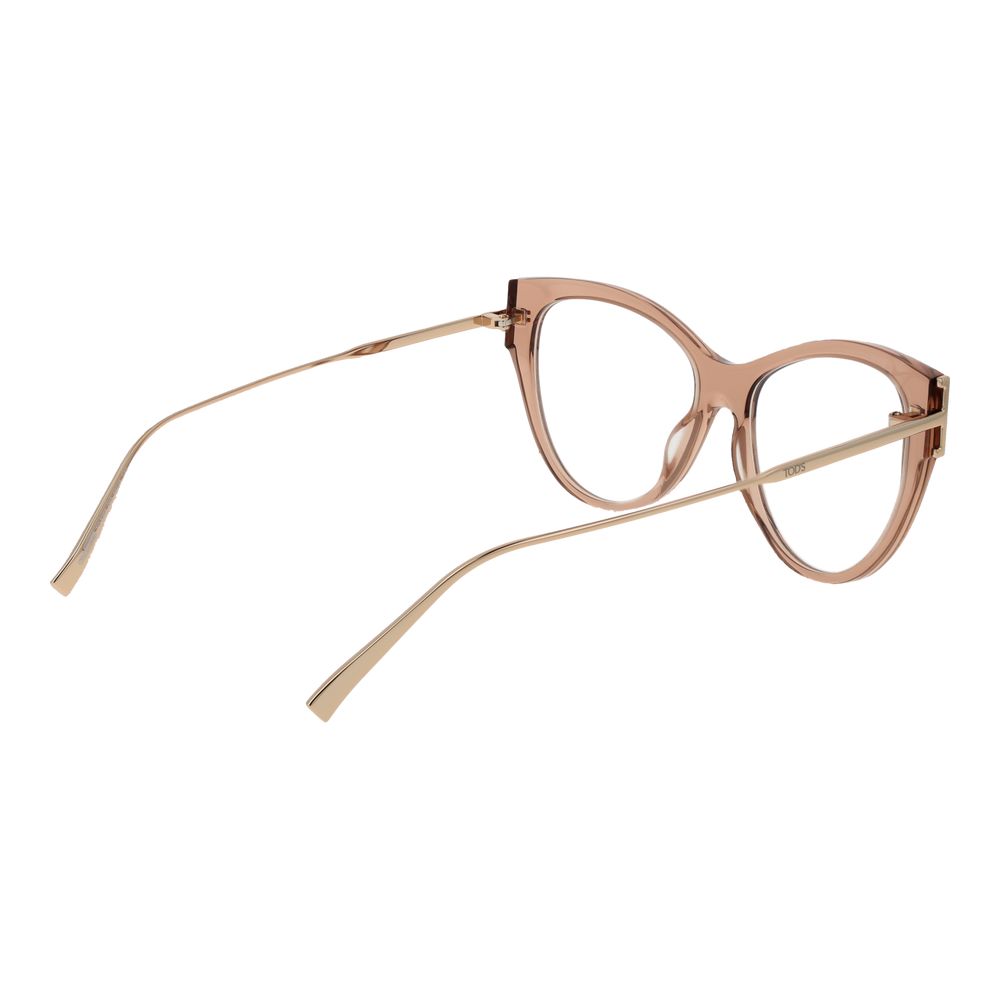 Beige Women's Glasses Frames with Synthetic & Metal Detail