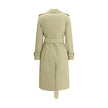 Beige Cotton Trench CoatThe Burberry cotton Trench Coat features wide notch lapels and a double-breasted front fastening with buttons, which enhance its timeless elegance. The two side welt pockets add a practical and refined touch, while a vent at the ba