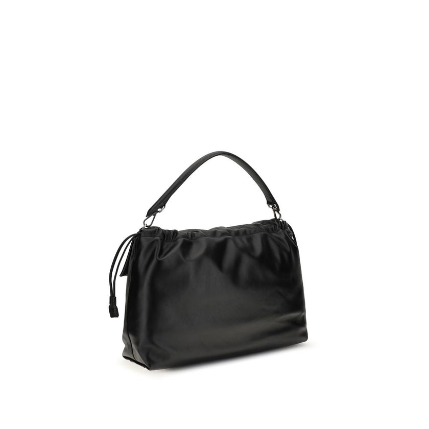 Black Calf Leather Bos Taurus Shoulder BagMamma Baguette Shoulder Bag by Fendi is a masterpiece of elegance and versatility, made of soft nappa leather and decorated with the iconic FF closure, embellished with a tone-on-tone leather insert. The large sue