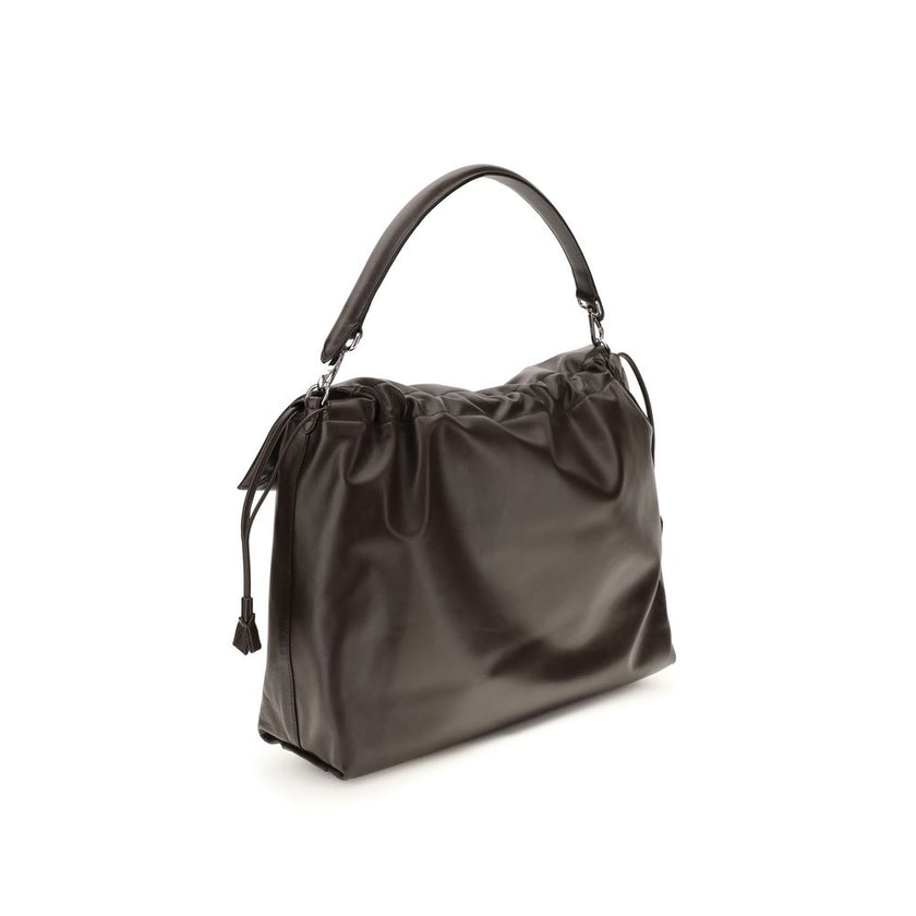 Brown Calf Leather Bos Taurus Shoulder BagMamma Baguette Shoulder Bag by Fendi is a masterpiece of elegance and versatility, made of soft nappa leather and decorated with the iconic FF closure, embellished with a tone-on-tone leather insert. The large sue