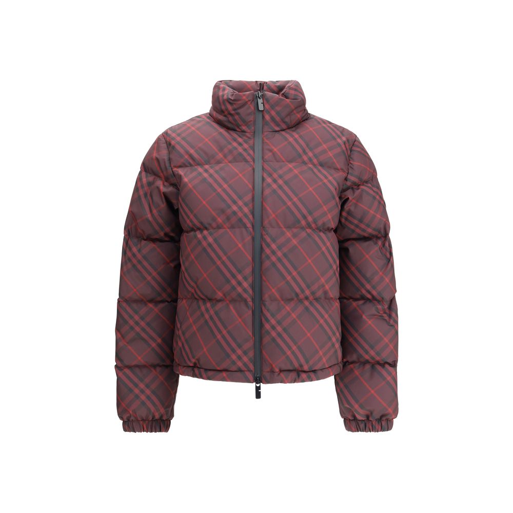 Red Polyester CoatThe Check Ambleside Puffer Jacket by Burberry combines the House’s iconic Check pattern with a contemporary technical design. Cut to a regular fit, it features a two-way B-cut zip closure and a packaway drawcord hood. Side zip pockets, e