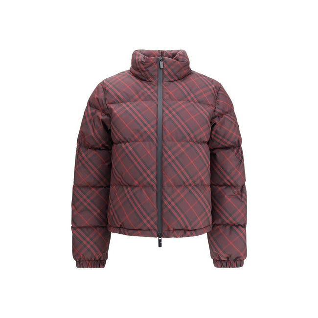 Red Polyester CoatThe Check Ambleside Puffer Jacket by Burberry combines the House’s iconic Check pattern with a contemporary technical design. Cut to a regular fit, it features a two-way B-cut zip closure and a packaway drawcord hood. Side zip pockets, e