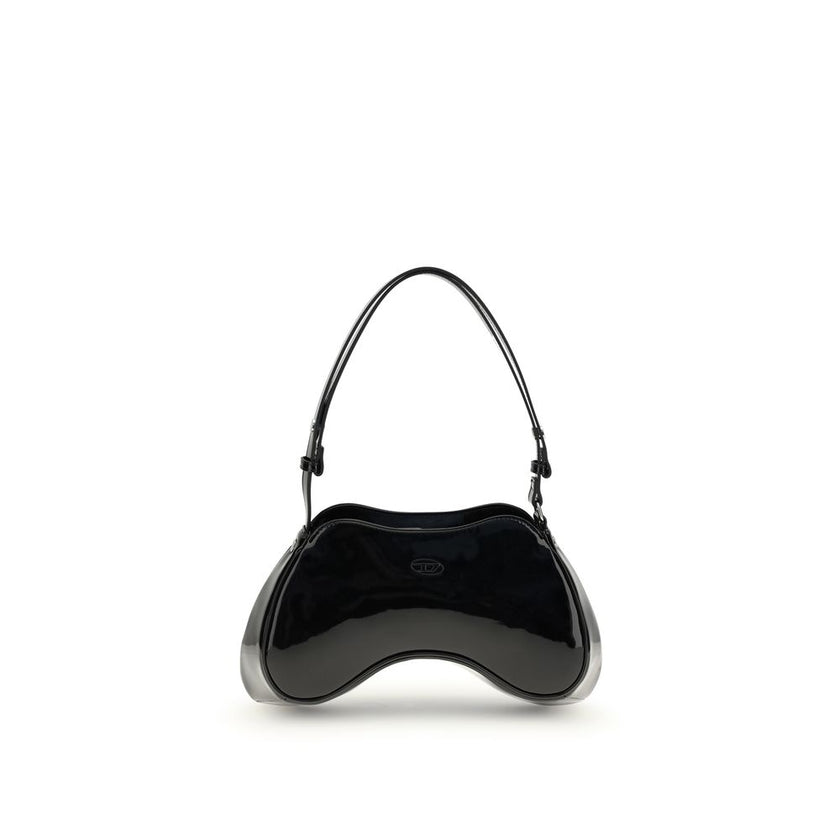 Black Polyethylene Shoulder BagThe Play large Shoulder Bag by Diesel is a modern and versatile accessory, featuring a unique and original design. It features an adjustable shoulder strap, allowing you to easily adjust it to the desired length. The glossy