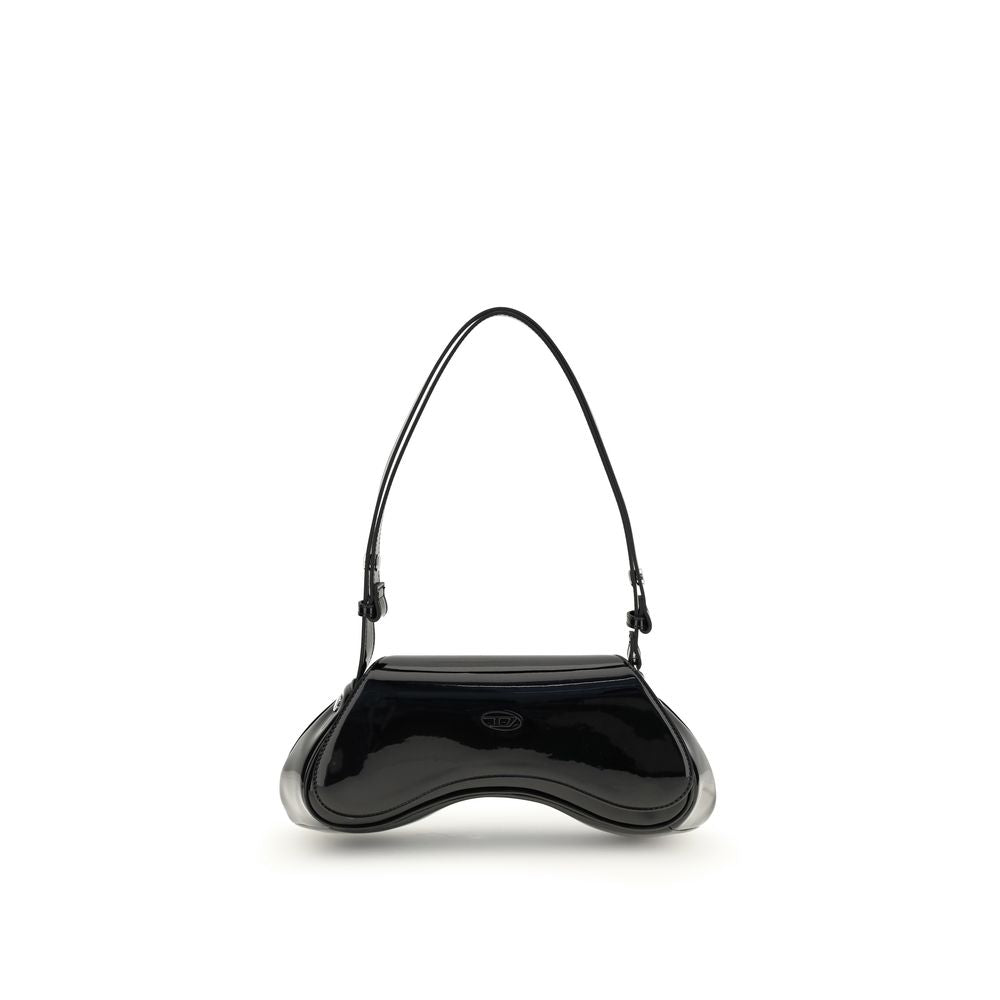 Black Polyethylene Shoulder BagThe Play Shoulder Bag by Diesel is a modern and versatile accessory featuring a unique and original design. It has an adjustable shoulder strap, allowing you to easily adjust it to your desired length. The glossy finish give